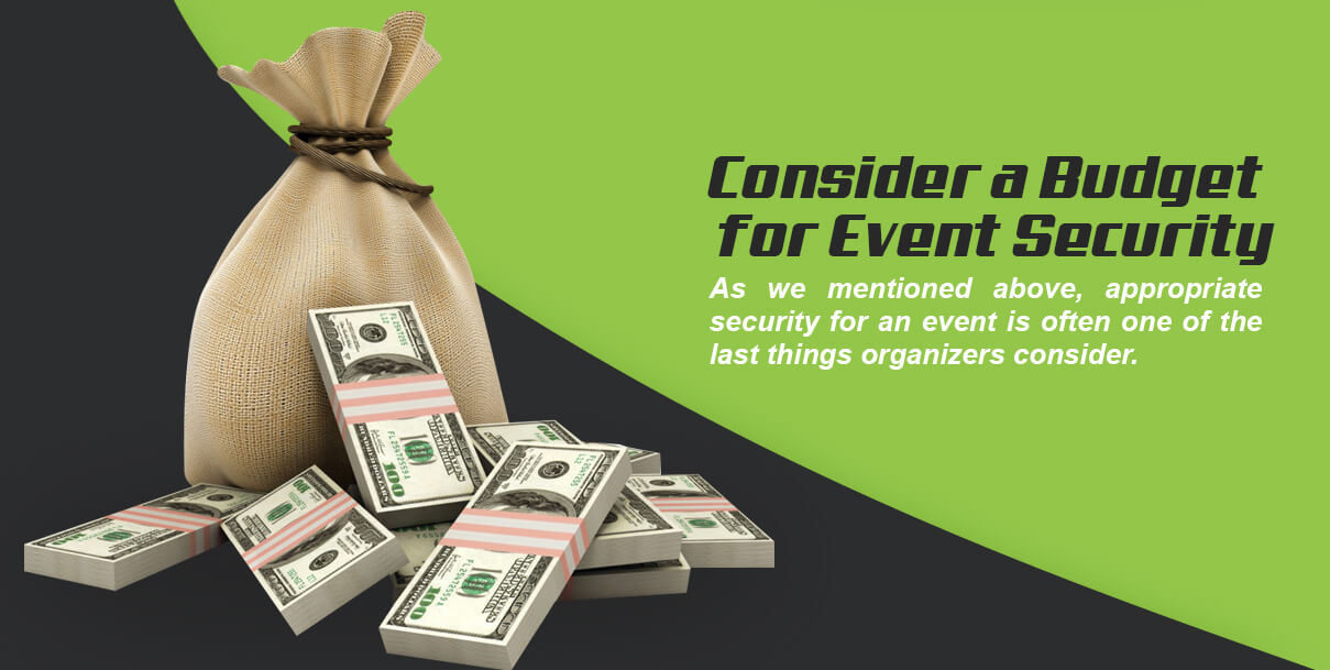 budget for your event or concert security in colorado springs